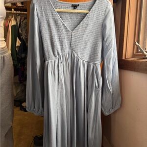 Torrid Light Blue Long Sleeve Dress